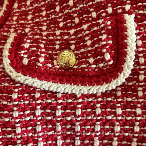 VTG Talbots Clueless Preppy Tipped Tweed Knit Cardigan Sweater Jacket Sz SP - Picture 8 of 9